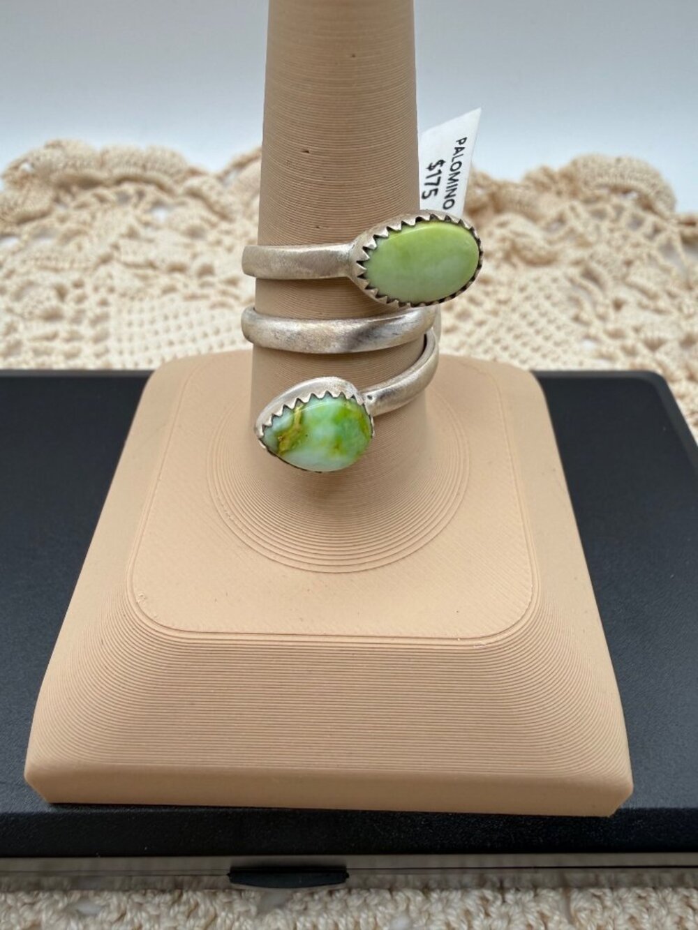 Artisan Palomino Sterling Silver Adjustable Bi Pass Ring Boho Southwest gift 6g